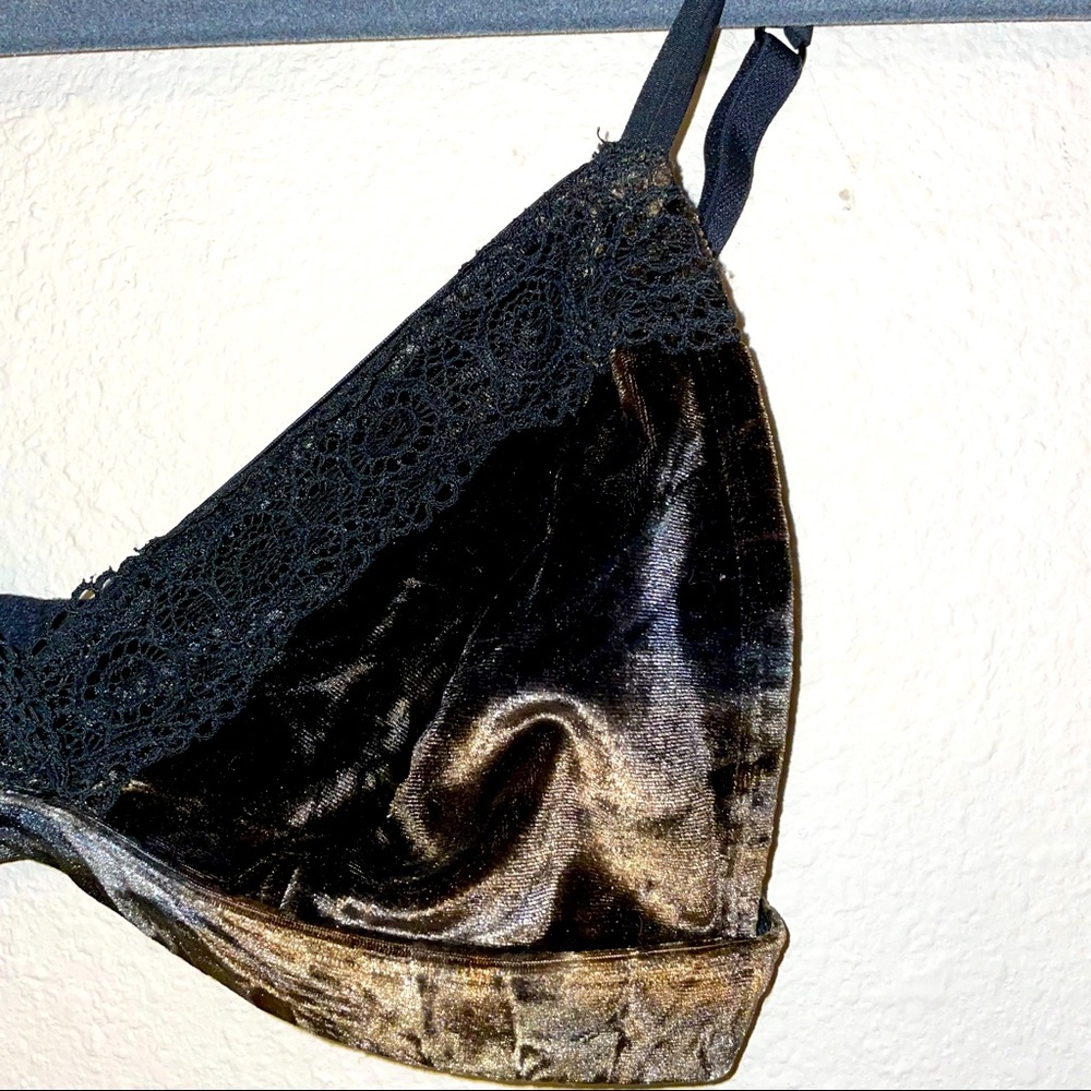 Target velvet lace bralette